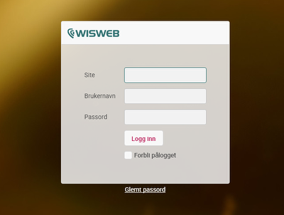 WisWeb ny pålogging